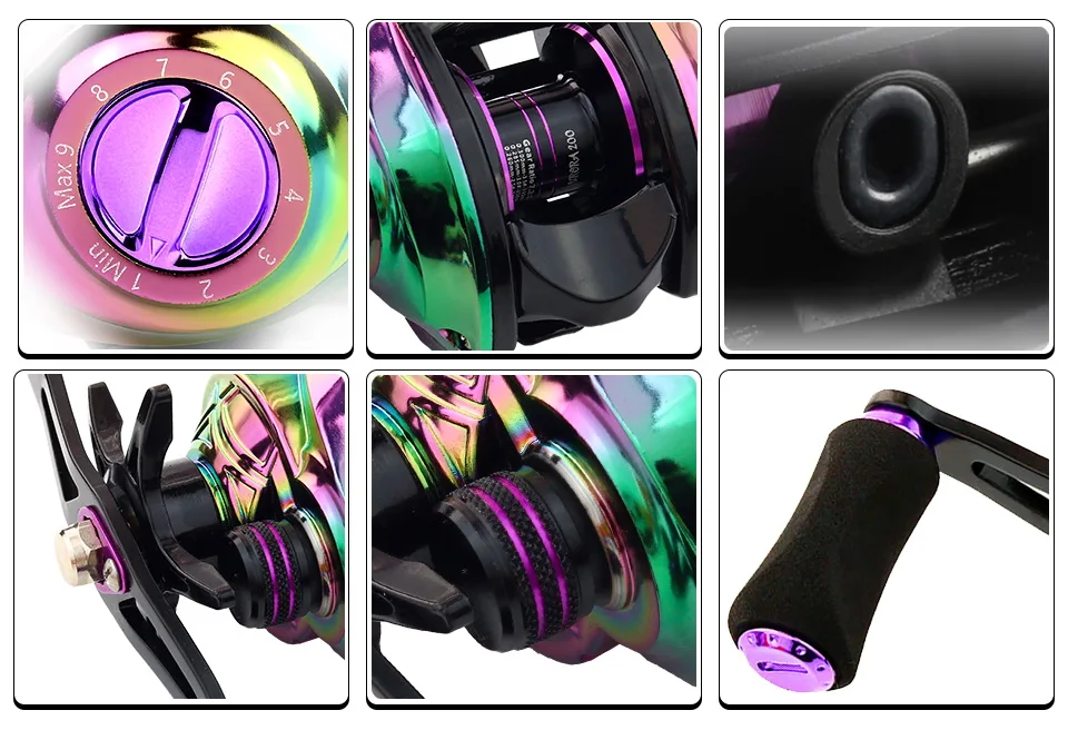 Experimente el mejor equipo de pesca con este carrete multifuncional vibrante y duradero