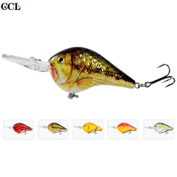CCLTBA-señuelo de pesca Crankbait para aguas profundas, cebo flotante de pesca de lubina, cuerpo de plástico duro, 9cm, 11,5g