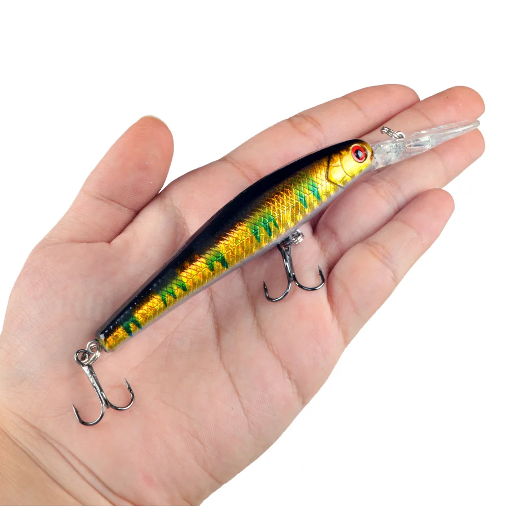 Señuelo de Pesca flotante para pececillos, cebo duro Artificial de 12,5 cm, 14g, Crankbait Isca, 1 unidad - imagen 2
