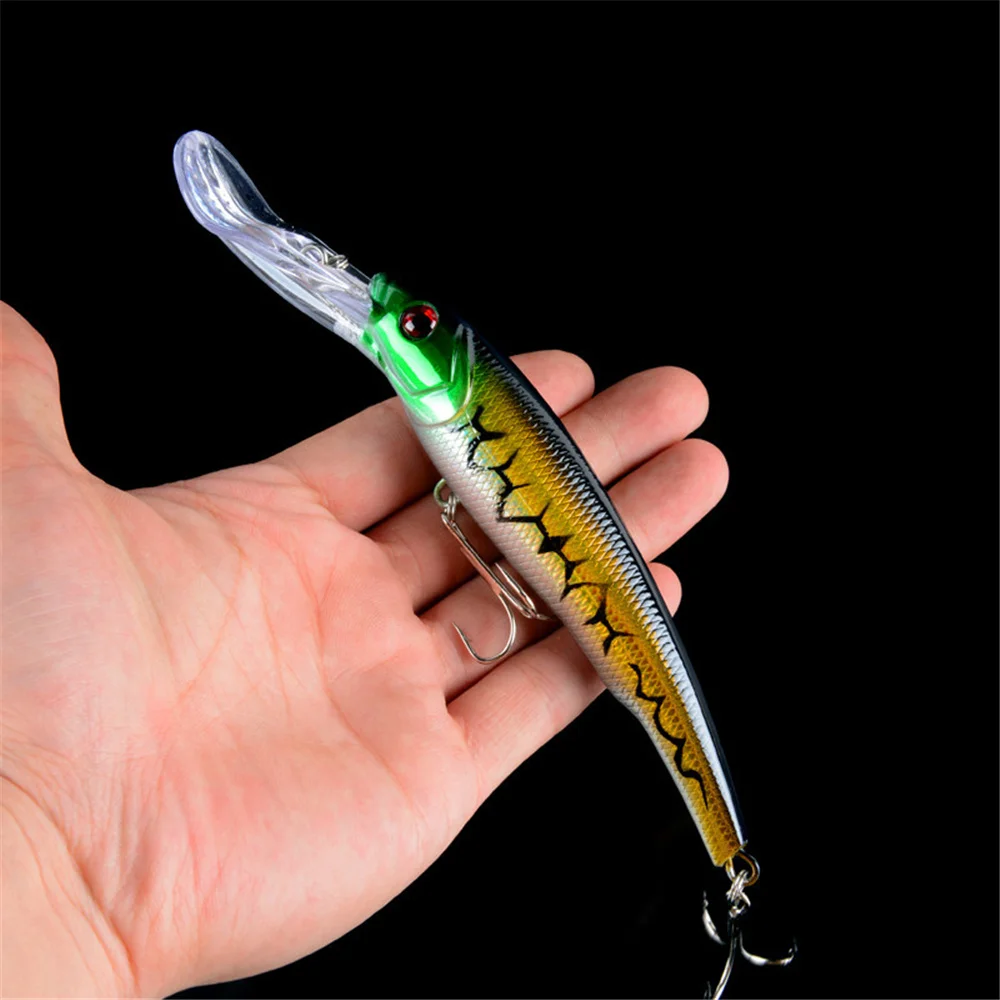 Señuelo Minnow Crankbait de plástico duro para pesca de lubina