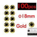 Gold 100pcs 18mm