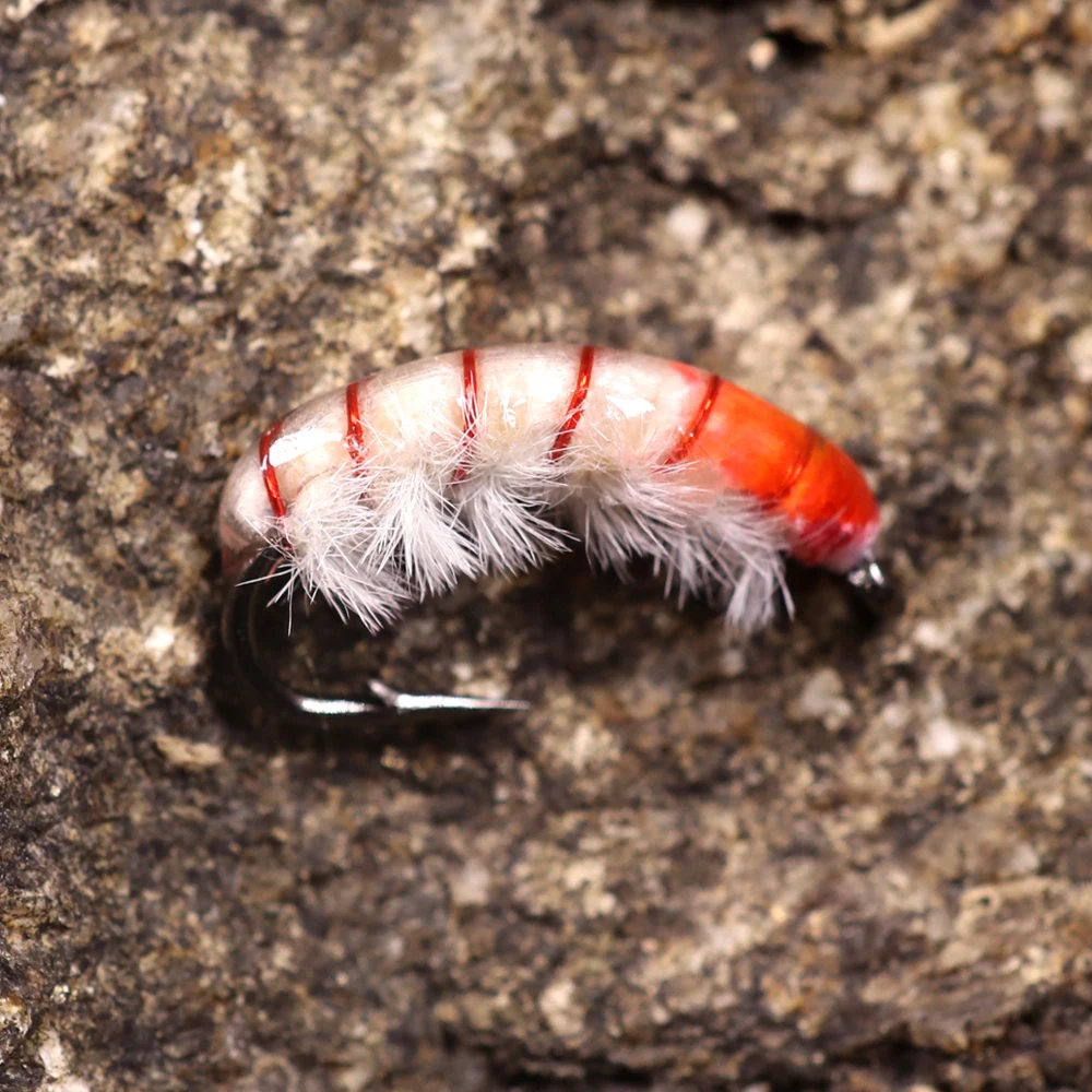 ICERIO-señuelo de pesca de ninfas checas, Mosca de gusano con gancho de púas, trucha, 3 unidades - imagen 4