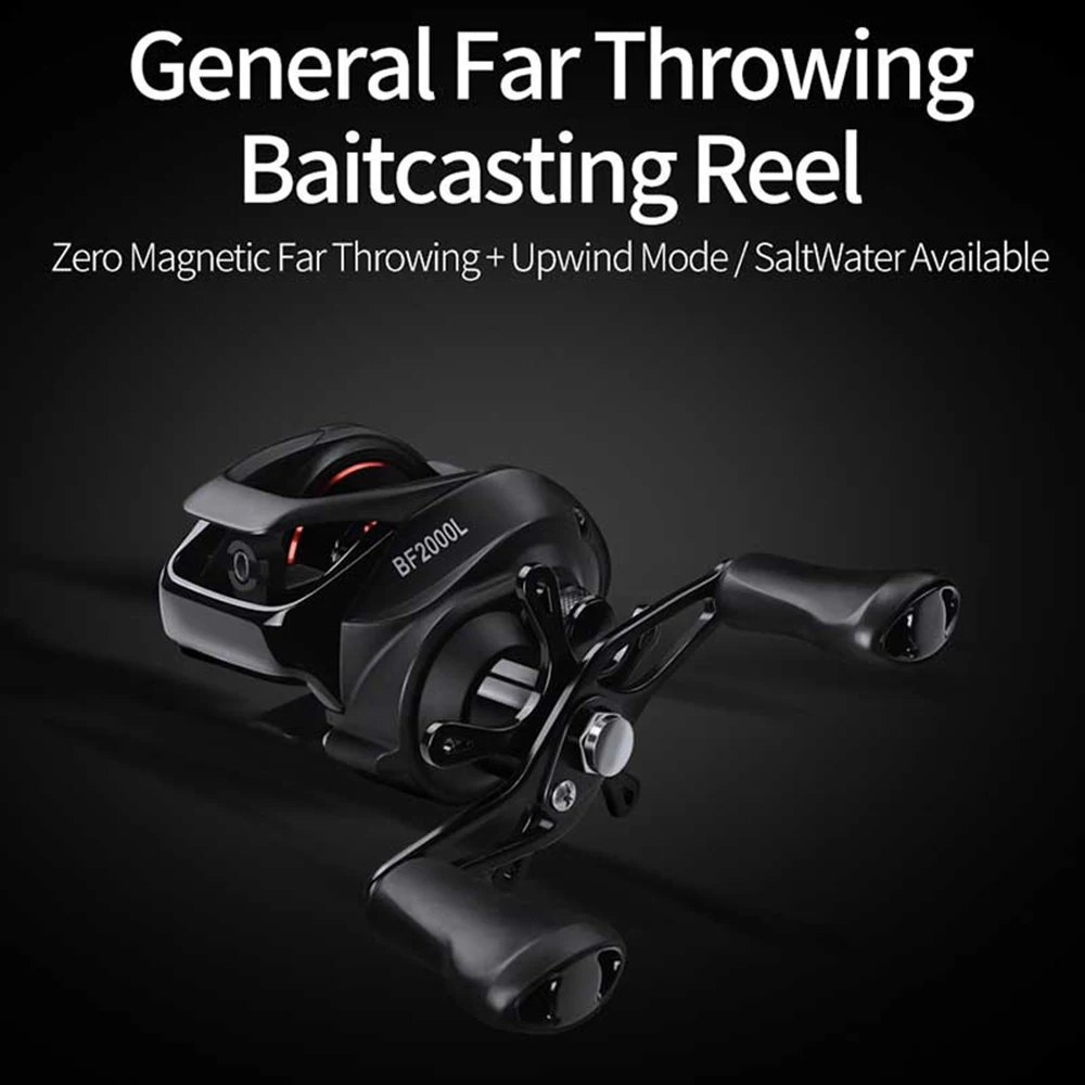 Carrete de pesca BF2000 Baitcasting, 7,2: 1, Ratio de engranaje de alta velocidad, sistema de freno magnético de agua salada fresca, carrete de pesca X263G - imagen 5