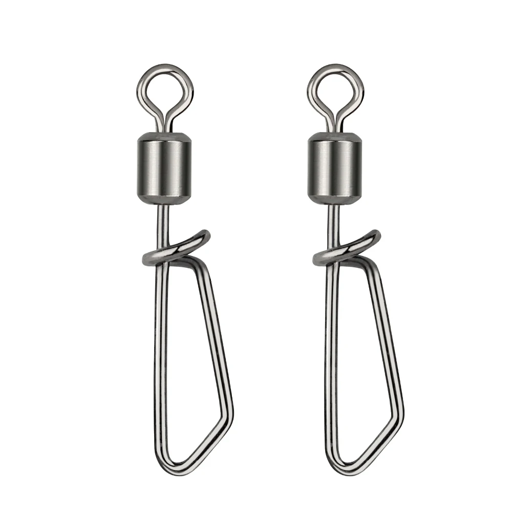 TIANNSII-Anillo giratorio de pesca con broche en forma de T, accesorios de pesca de carpa, de acero inoxidable 1/0 #-10 #, 50 unidades - imagen 5