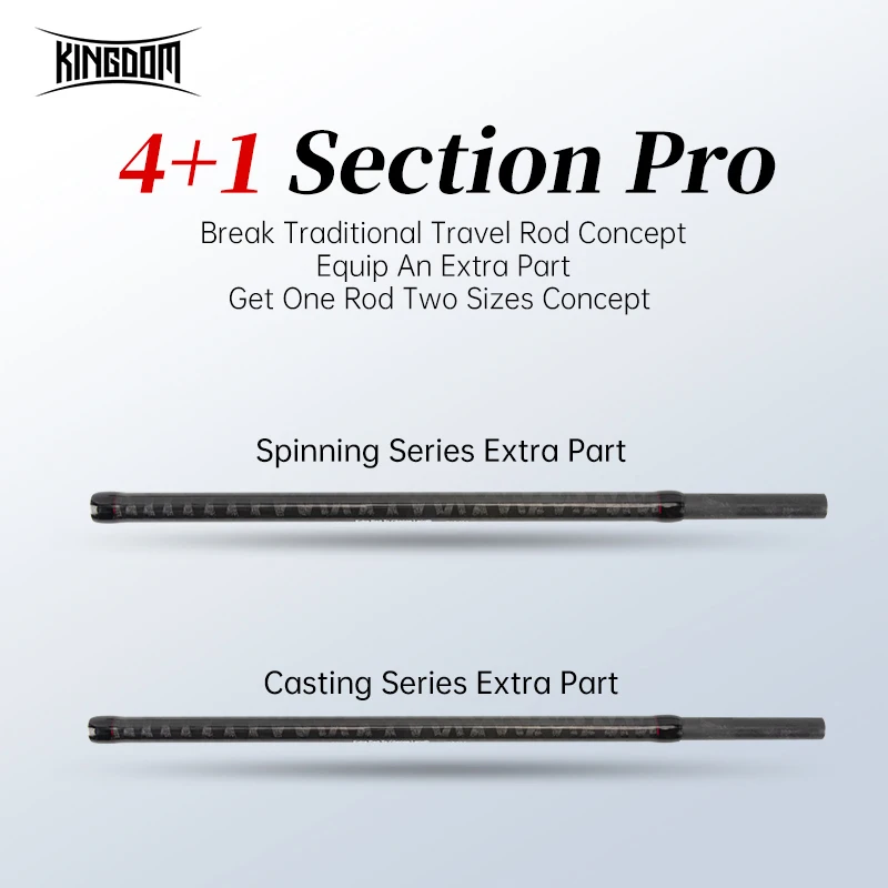 Kingdom Keel-II caña de pescar de viaje 4 + 1 secciones señuelos de trucha hueso giratorio ultraligero para Lucio señuelo cañas de pescar fibra de carbono - imagen 3