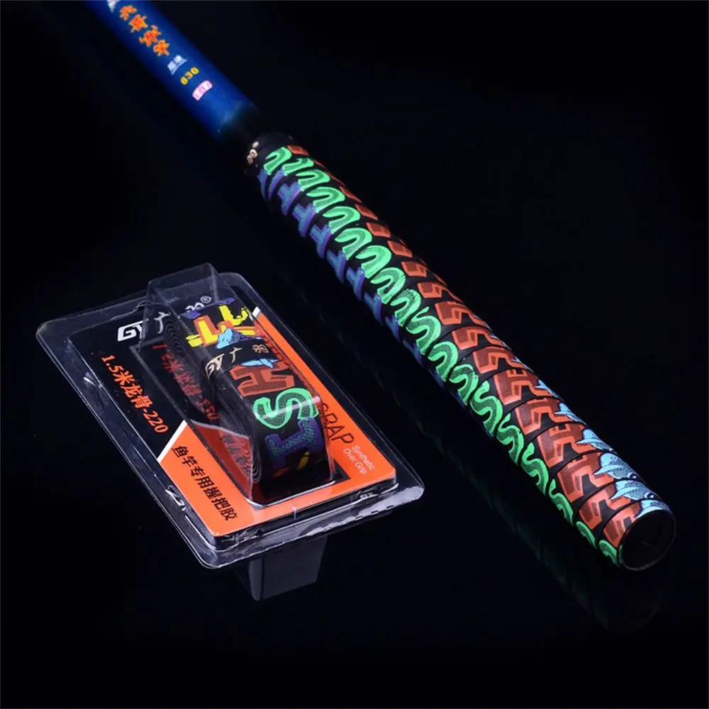 Empuñaduras de mango de raqueta de camuflaje absorbente de sudor, aislamiento de 1,5 m, banda para el sudor, envoltura termorretráctil - imagen 4