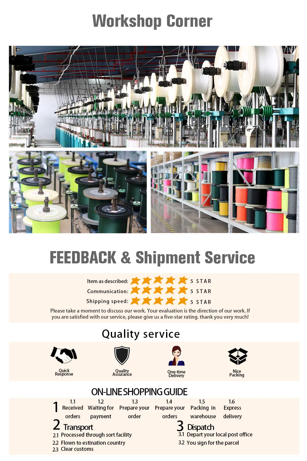 Experimente un servicio de calidad sin problemas con nuestro taller de esquina y servicio de retroalimentación y envío