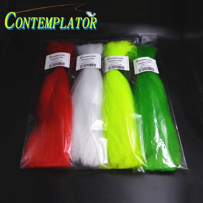 2 unids/pack serpentinas fibra atado de moscas Material Clouser Minnow Baitfish 9,8 pulgadas brillante creativa fácil dar forma cuerpos mosca - imagen 4