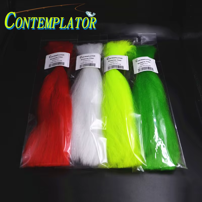 2 unids/pack serpentinas fibra atado de moscas Material Clouser Minnow Baitfish 9,8 pulgadas brillante creativa fácil dar forma cuerpos mosca - imagen 4