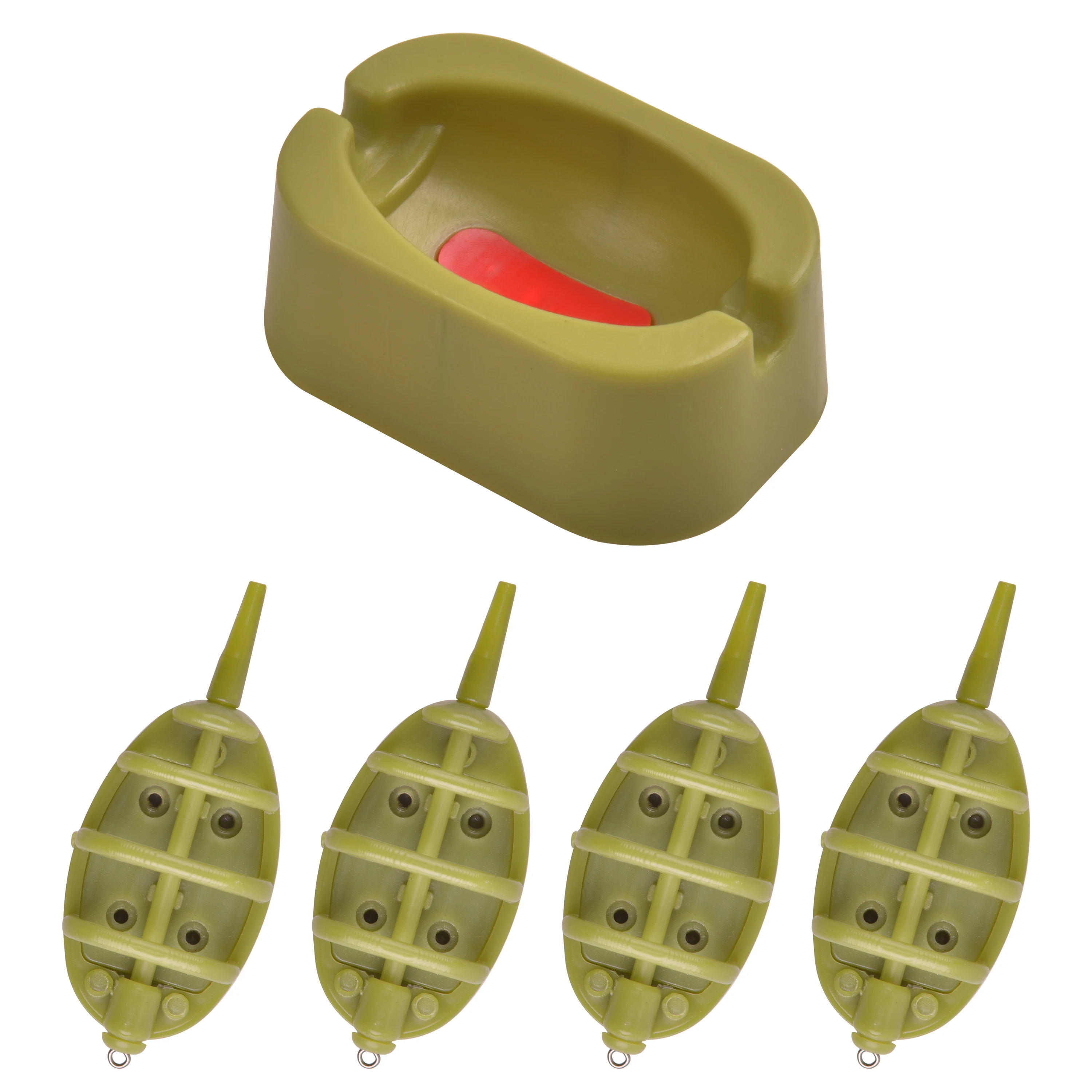 Juego de alimentadores de método en línea para pesca de carpa, herramienta de soporte de liberación rápida de moldes, accesorios de cebo