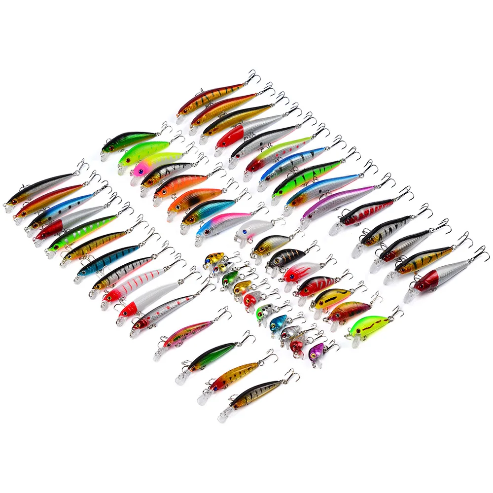 1 Juego de Wobbler carpas Minnow duro/Artificial/cebo falso para aparejos de pesca/señuelo mezclado Swimbait Crankbaits Trolling Pike - imagen 2