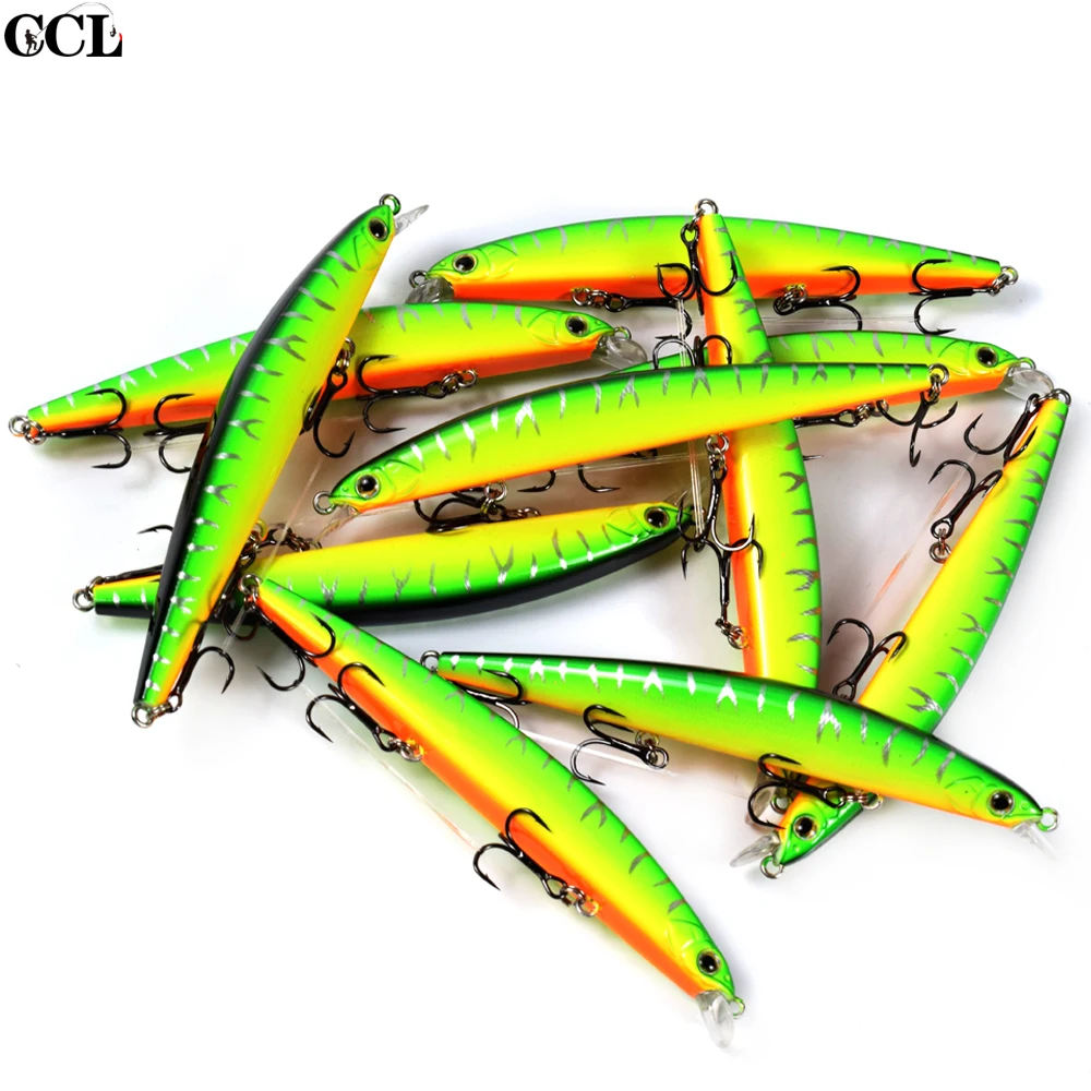 CCLTBA-Cebo Minnow suspendido de alta calidad, 110mm, 11g, peso de tungsteno fundido largo, Wobblers Jerkbait, Señuelos de Pesca Minnow - imagen 5