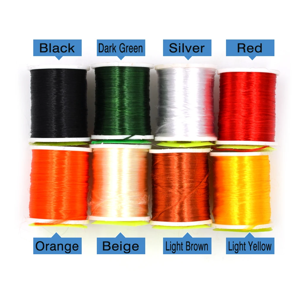 MNFT-carretes de 8 colores, Material de hilo para atar moscas, arrancador de línea de hilo de algodón, ampliamente utilizado en moscas, materiales para atar moscas corporales - imagen 3