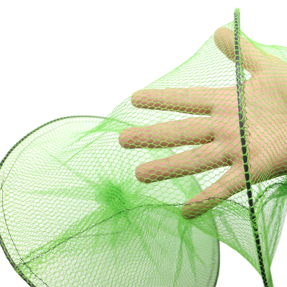 Red de pesca portátil de 2 capas, jaula de malla fundida, Red de trampa de pesca plegable, aparejo de 50x30cm - imagen 3