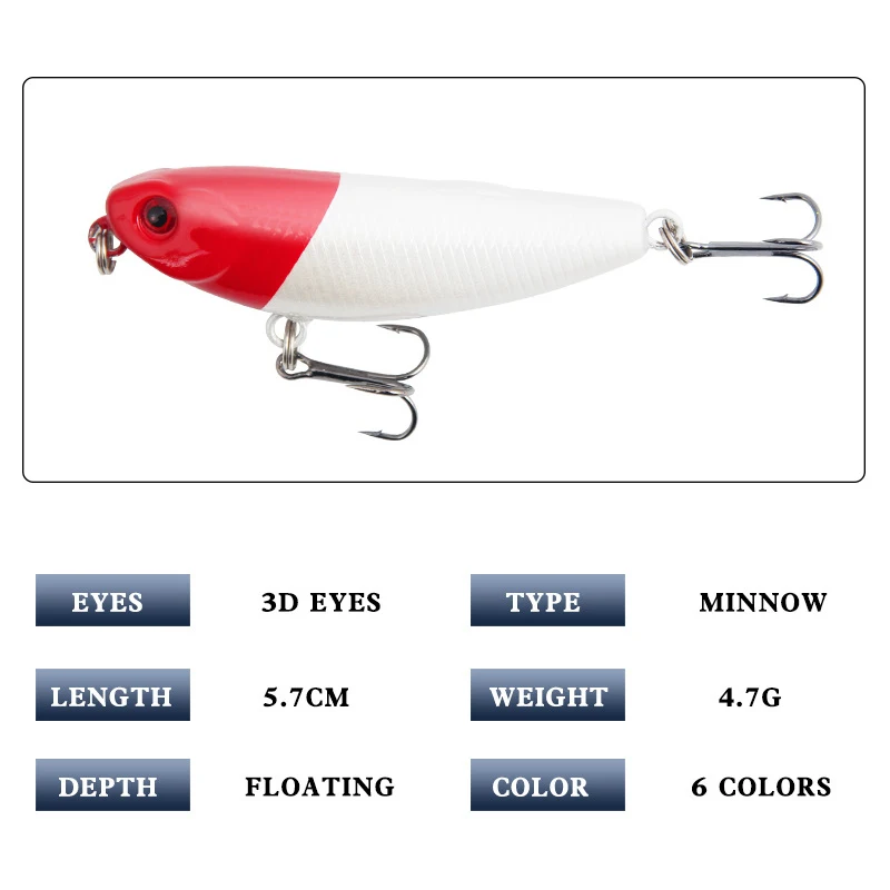 Señuelo de pesca 5,7 cm 4,7g cebo Artificial columpio flotante Crankbait Artificial biónico manivela señuelos simulación cebo falso cebo duro - imagen 5