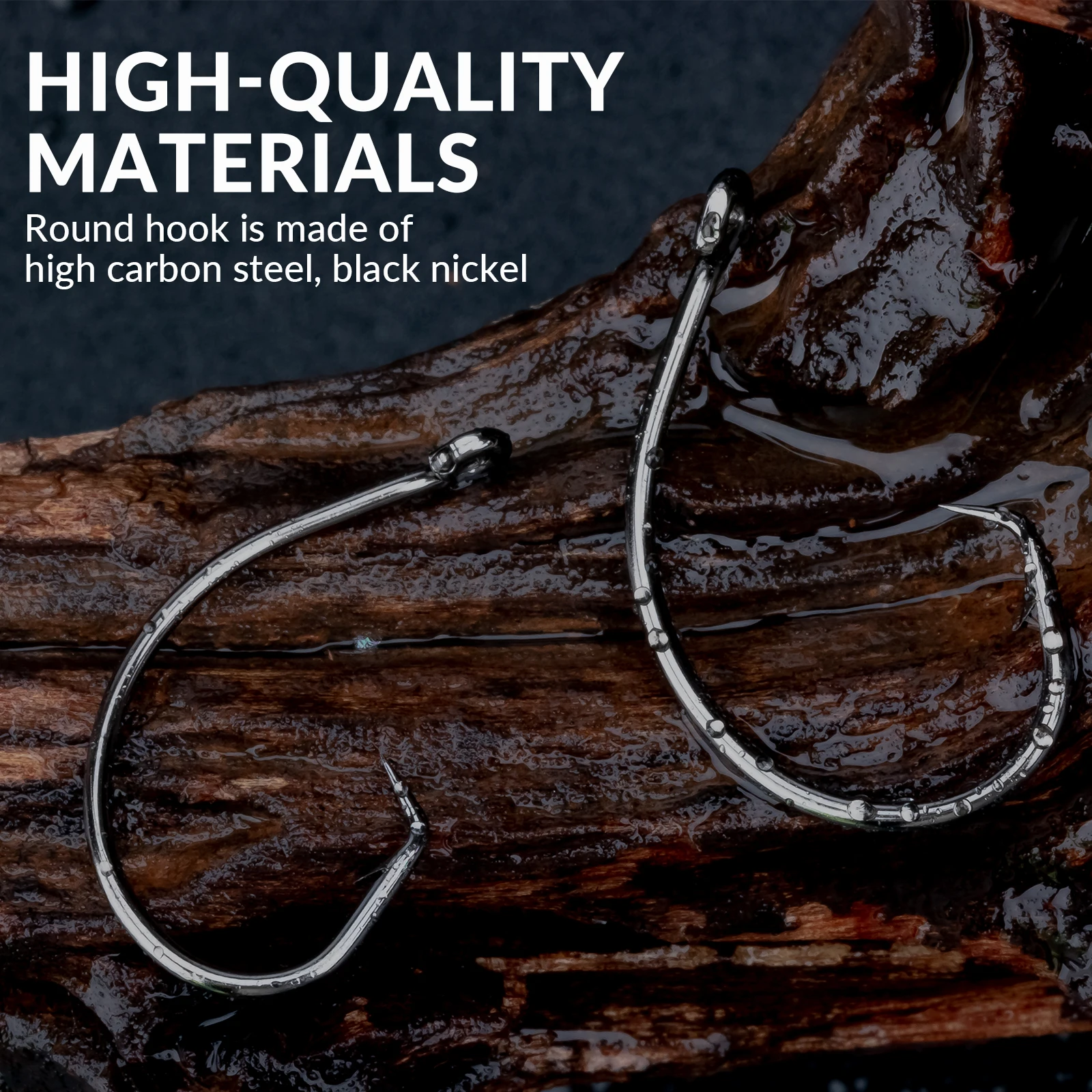 Anzuelo de pesca para agua dulce y salada, anzuelo de pesca UltraPoint en línea, círculo, 20 unids/lote, #2 #1 #1/0 #2/0 #3/0 - imagen 5