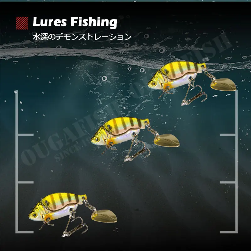 Señuelo de cuchara VIB, accesorio de pesca de 13,6g, 45mm, de Metal que se hunde giratorio, cebo Peche En Mer Leurre, broche de pez Isca Artificial Angeln - imagen 5