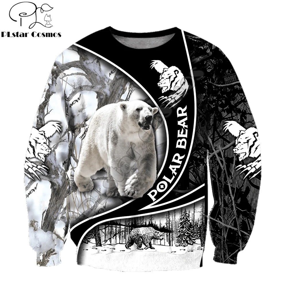 Oso Polar Sudadera de pesca 3D – Chaqueta con capucha Unisex KJ489 - imagen 4