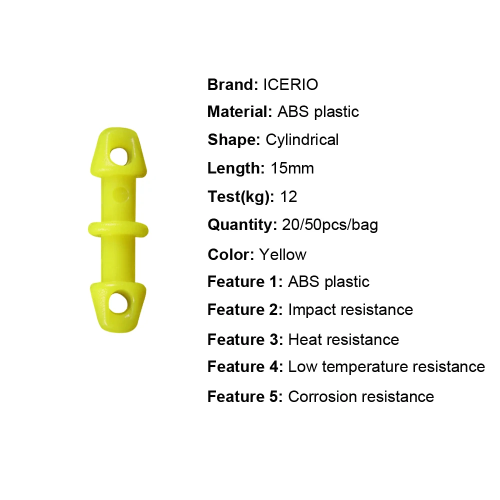 ICERIO-aparejos de pesca de agua salada, faldones y amarre de goma, piezas fijas, accesorios de señuelo, 20/50 Uds. - imagen 3