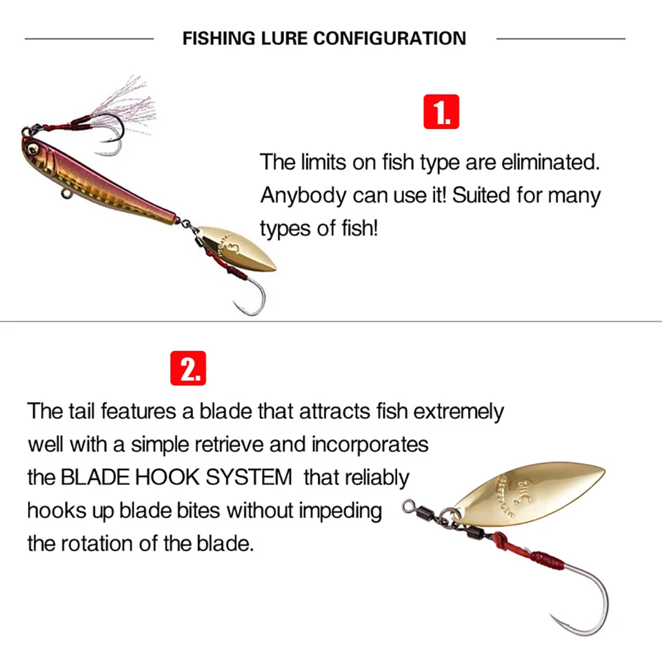 Señuelos de Pesca con vibración VIB, cebo giratorio de Metal, cuchara giratoria, para trucha, aparejos de Pesca de invierno, 62MM, 30G, 1 ud. - imagen 5