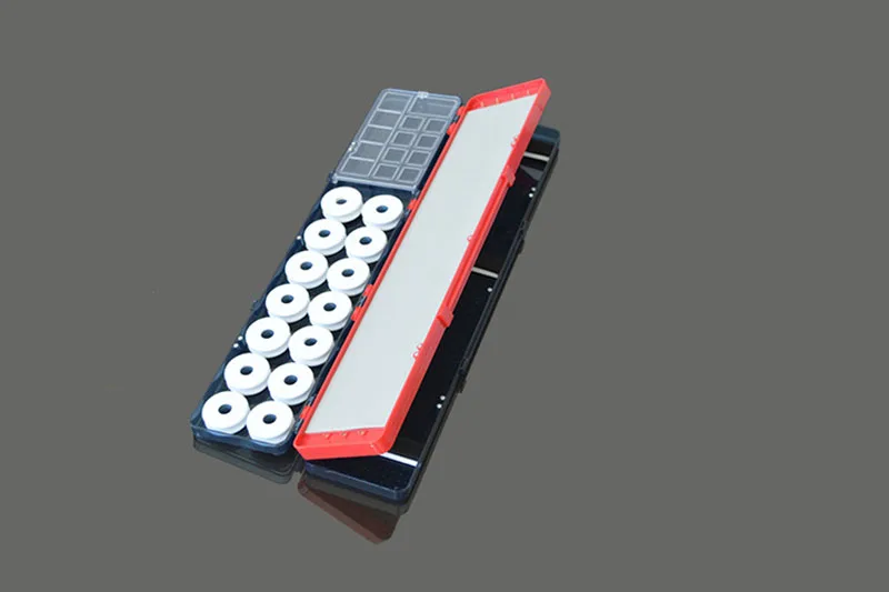 Caja de aparejos de pesca multifuncional de doble capa, estuche de almacenamiento para flotadores de pesca, accesorio de tablero de bobinado de línea J385, 51x10x5CM - imagen 3