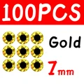100pcs 7mm Gold