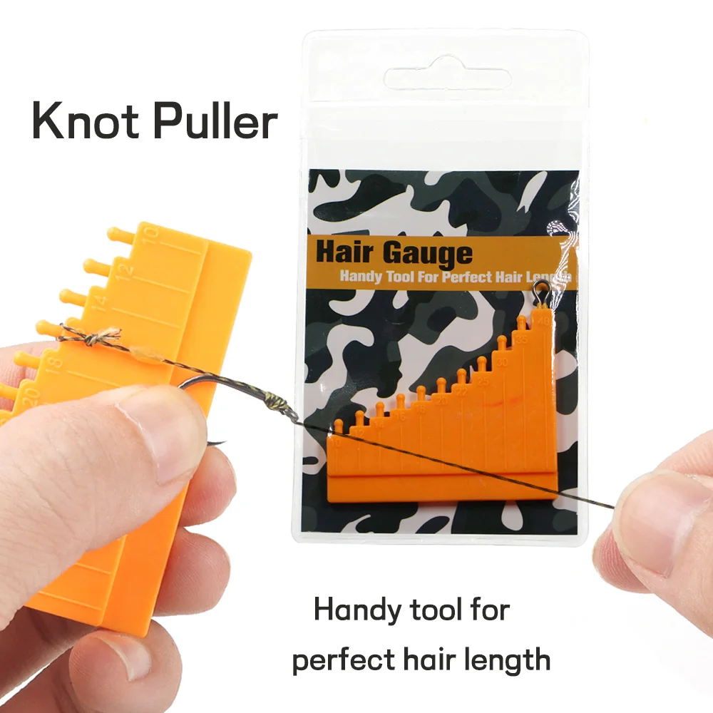 Bimoo-accesorios de pesca de carpa naranja, herramienta de fabricación de aparejo Chod para carpa y calibrador de pelo, extractor de nudos, 1 ud. - imagen 3