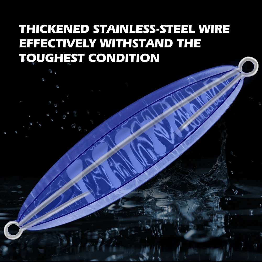 Goture-señuelo luminoso Jigging, 80g, 100g, 150g, cuchara de Metal, cebo Artificial duro para pesca de mar, juego grande, 3 uds./lote - imagen 4