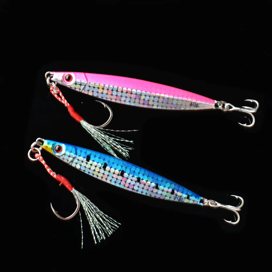 Cuchara Jigging metálica luminosa – Hundimiento lento para mar - imagen 4