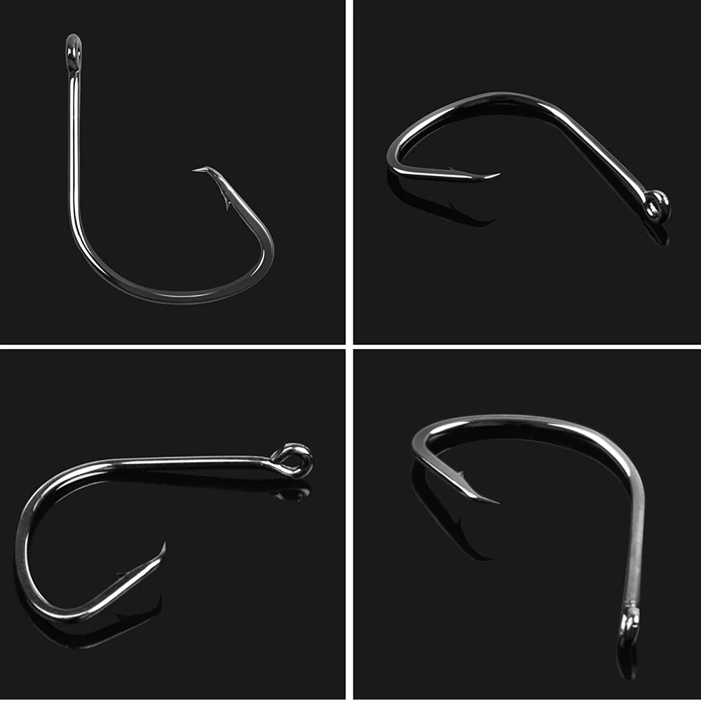 Anzuelos de pesca de acero de alto carbono, Círculo de pesca único, señuelo Offset para Carpa, Trucha, lubina, 1000/500 piezas - imagen 5