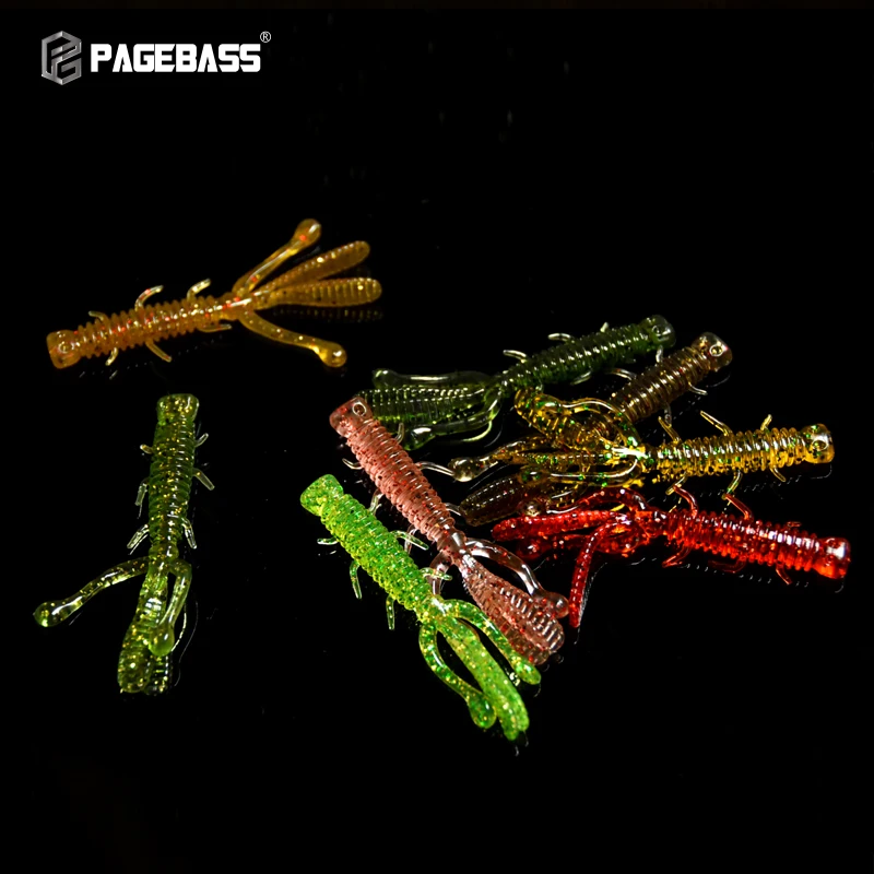 Donglejian Wild Wolf Series camarones flotantes cebo falso TPR pesca trasera NED camarones negro Pit Bass trampa de peces mandarín - imagen 2