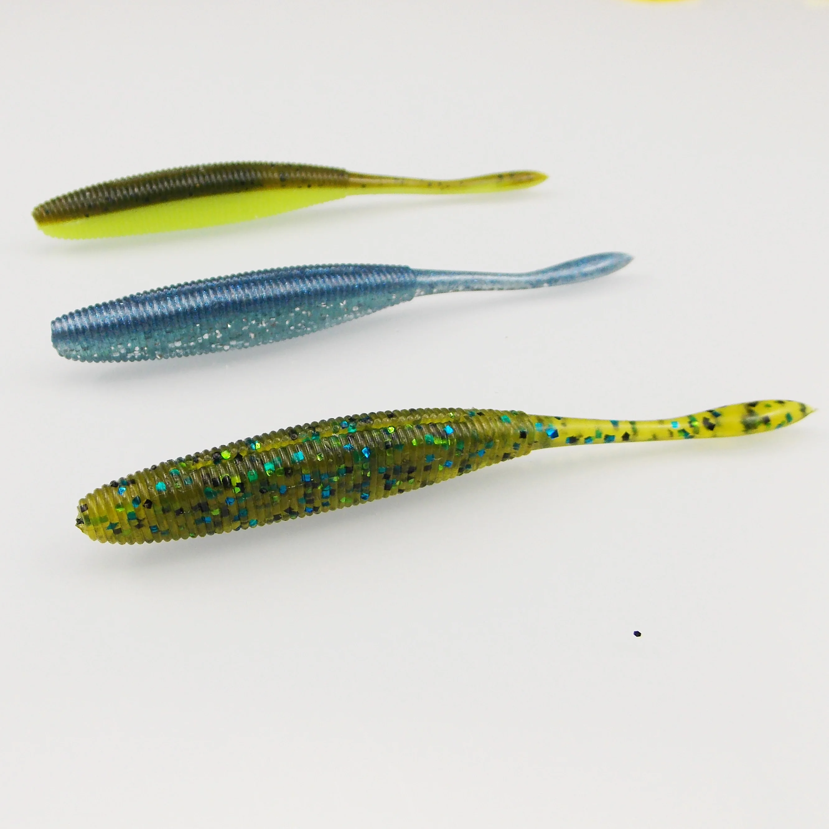 ESFISHING Drive Shad 100mm 8 Uds Pesca Artificial silicona cebos blandos gancho ranura grandes sales en la parte inferior mar señuelo de Pesca aparejos - imagen 3