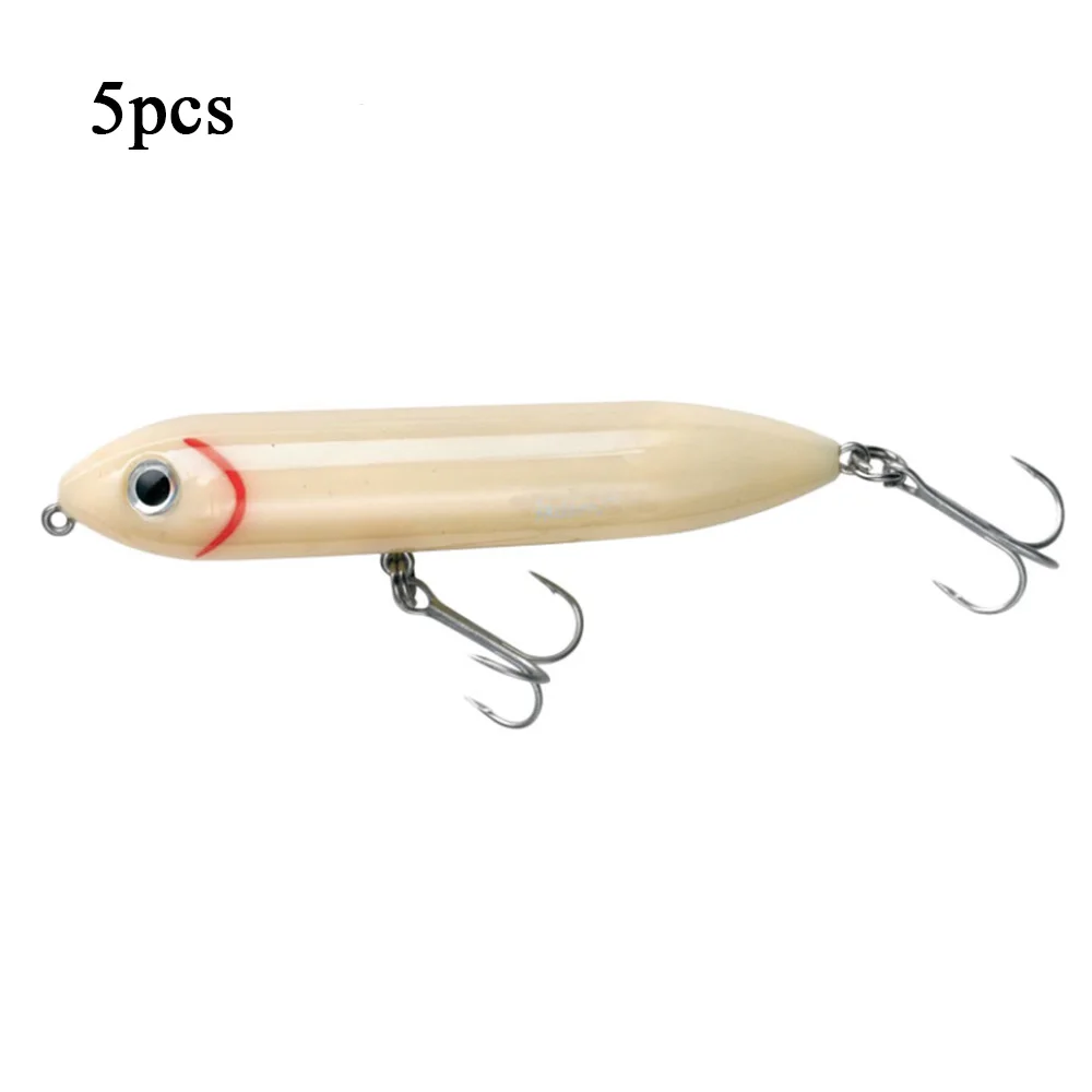 Señuelo tipo lápiz Topwater, 10cm, 12g, sonajero, caminar al perro, Pesca, Wobbler, Pesca, Spook, cebo para superficie, cuerpo en blanco sin pintar - imagen 5