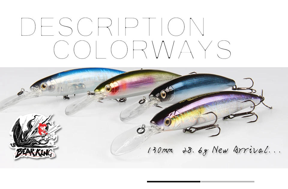 ¡Descubre los nuevos colores vibrantes de la plantilla de 100 mm de Bear King con 3-6 ganchos ahora disponibles para sus aventuras de pesca!