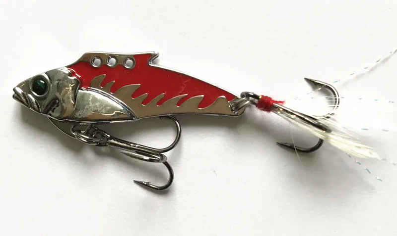 Señuelo de pesca VIB con hoja de Metal, cebo duro con vibración, 5cm/10g, señuelos artificiales compuestos Spinner, 1 pieza en oferta - imagen 2