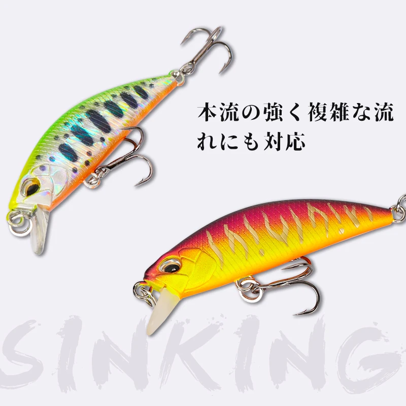 TSURINOYA-Señuelo de pesca DW63 de 50mm 5g, cebo duro artificial para peces pequeños, se hunden en el agua, pequeño, Crankbait, estilo lápiz - imagen 3