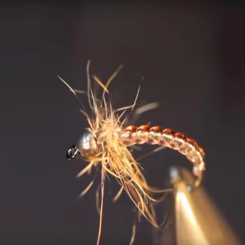 1,0mm/0,8mm 3 metros atado de moscas ninfa costilla de vidrio moscas Material del cuerpo 8 colores vidrio mágico redondo envoltura de cuna en V zumbadores más grandes - imagen 3