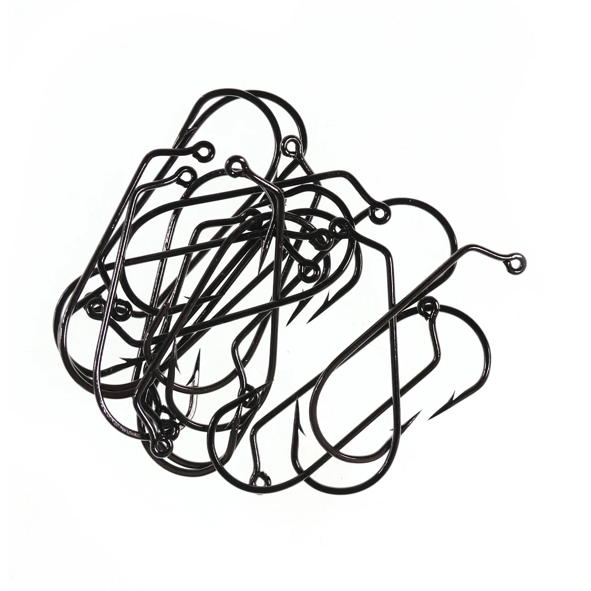 Elllv 20 piezas 1 # - 6/0 # Gancho de plantilla de 60 grados, ganchos de gusano suaves de agua dulce de agua salada de acero rico en carbono - imagen 5