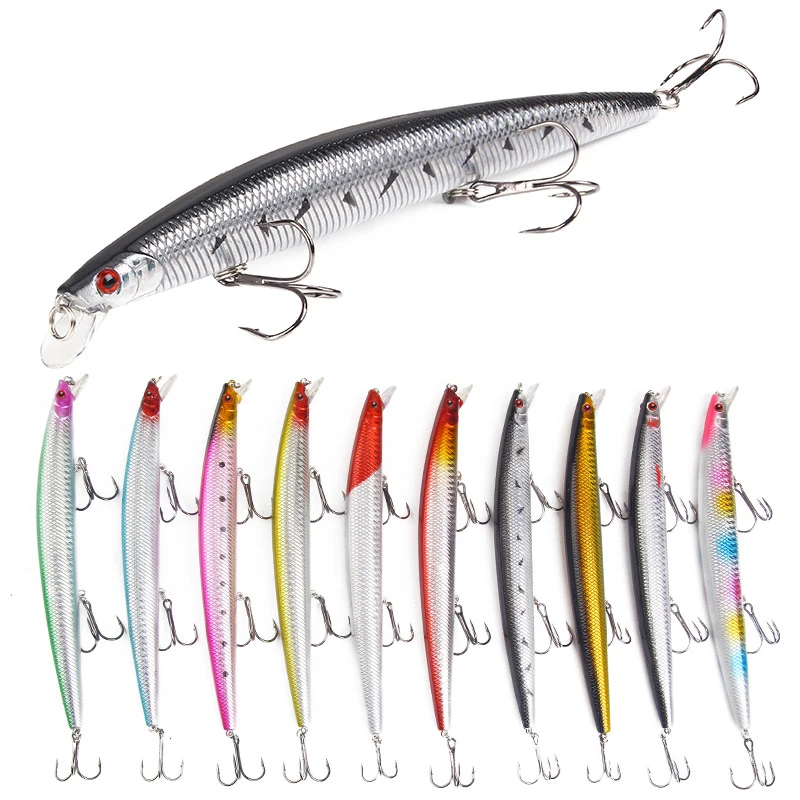 Señuelo de Pesca flotante Minnow, 18,5 CM, 23G, buceo, 0,5-2M, Pesca en el mar, manivela de plástico, cebo duro, aparejos de Pesca, Wobblers de natación - imagen 3