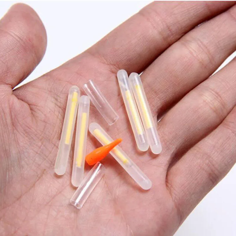 Barra de luz flotante de pesca luminosa, tubo de luces fluorescentes verdes, varita de brillo, accesorios de flotador de pesca, 7,5x75mm, 50 bolsas por caja - imagen 5