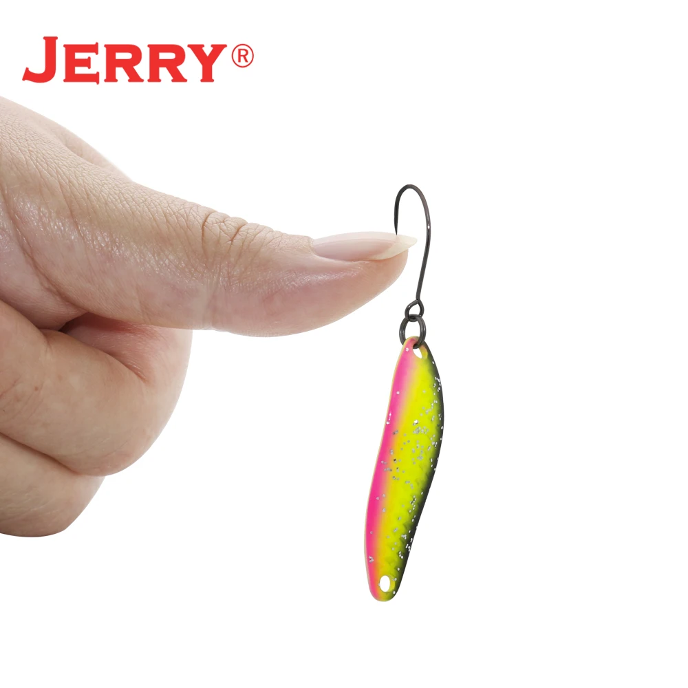 Jerry Andromeda 5g Micro trucha cuchara de Metal señuelo giratorio brillo Artificial fundición señuelos duros lago corriente río cebo - imagen 5
