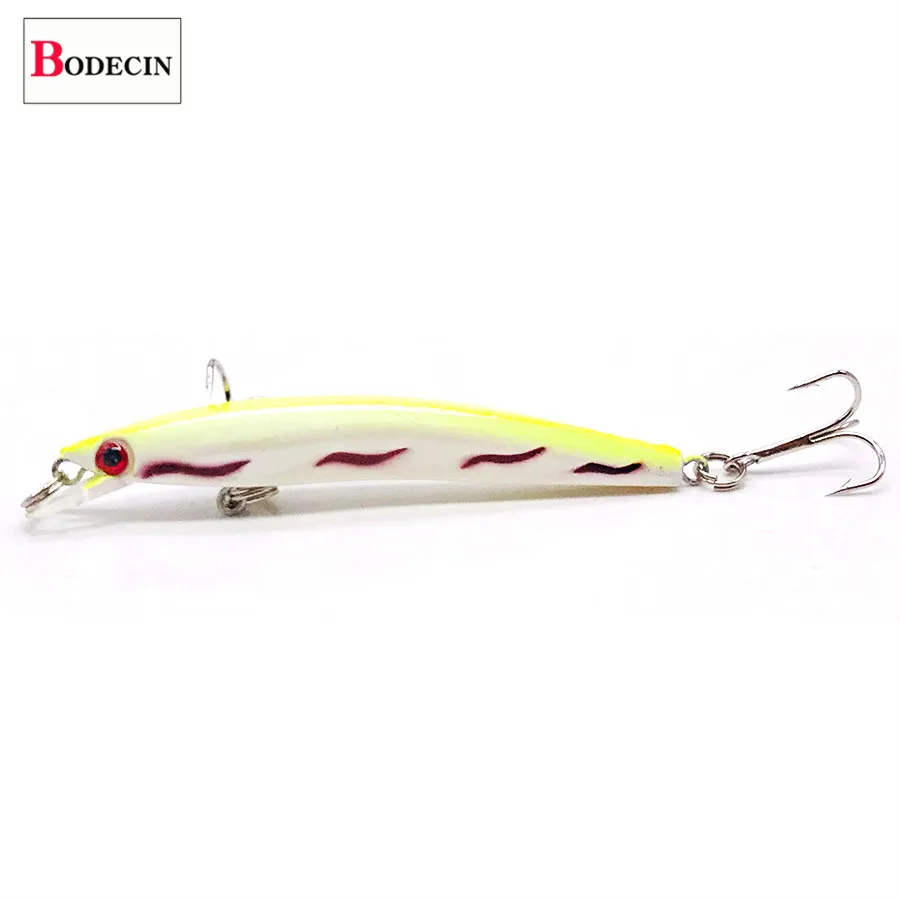 Jerkbait Minnow 1 Uds Wobbler carpa cebo Artificial duro para señuelo de pesca/aparejos/accesorios Crankbait Trolling lubina agua salada mar - imagen 5