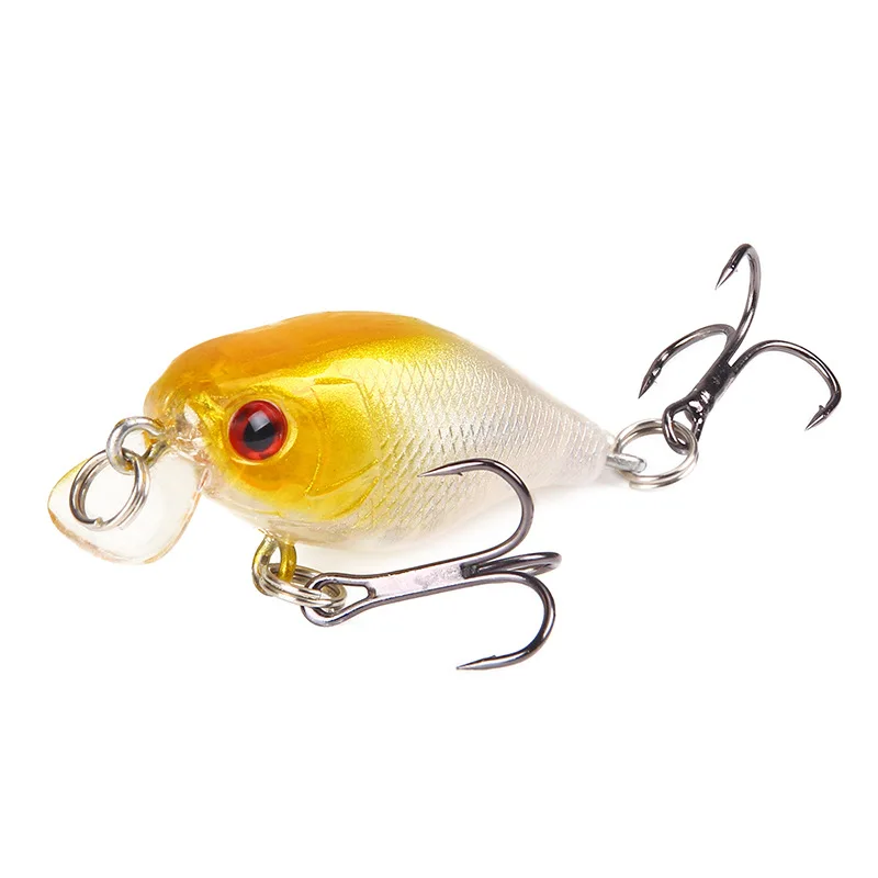 Señuelo de pesca Wobbler Crankbait, cebo duro de plástico Artificial, ojos 3D, 4cm/4,6g, Topwater, Japón, Crankbait, carpa, 1 ud. - imagen 2