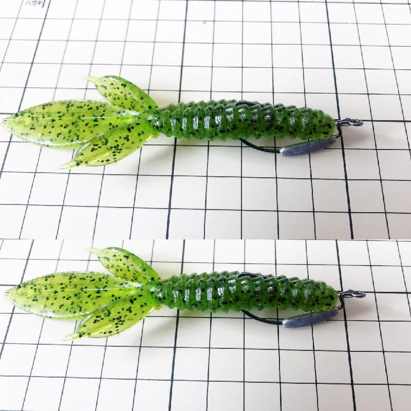 KESFISHING-aparejos de cebo de pesca artificiales, cebos blandos de PLATYPUS de 4 "y 9g, inyector de aroma y sales grandes, Iscas - imagen 3