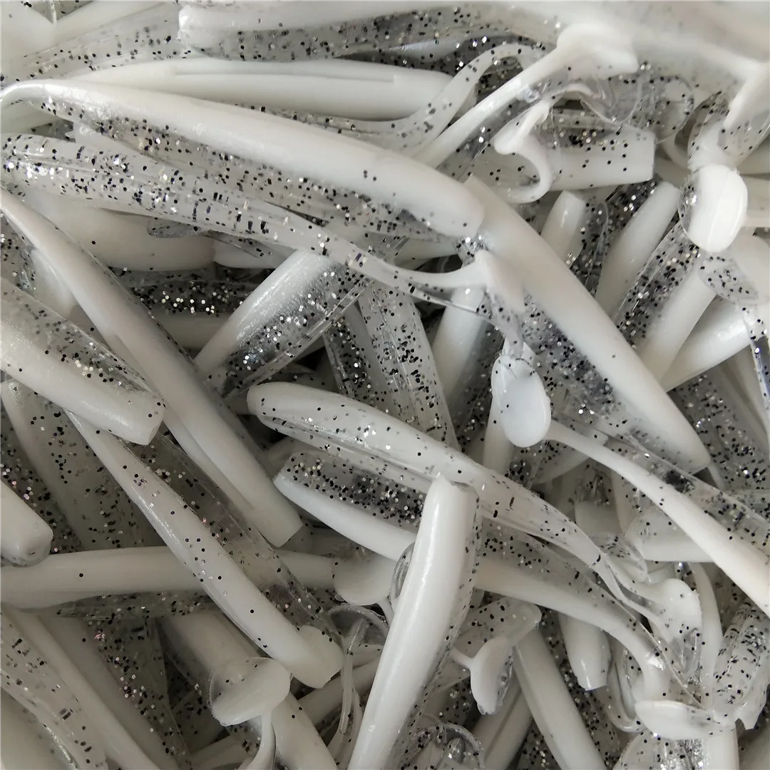 Swolfy-SEÑUELOS blandos Wobblers de 7,5 cm y 5cm, señuelo de pesca shad t-tail Aritificial de silicona, Lucio, aparejos de pesca - imagen 3