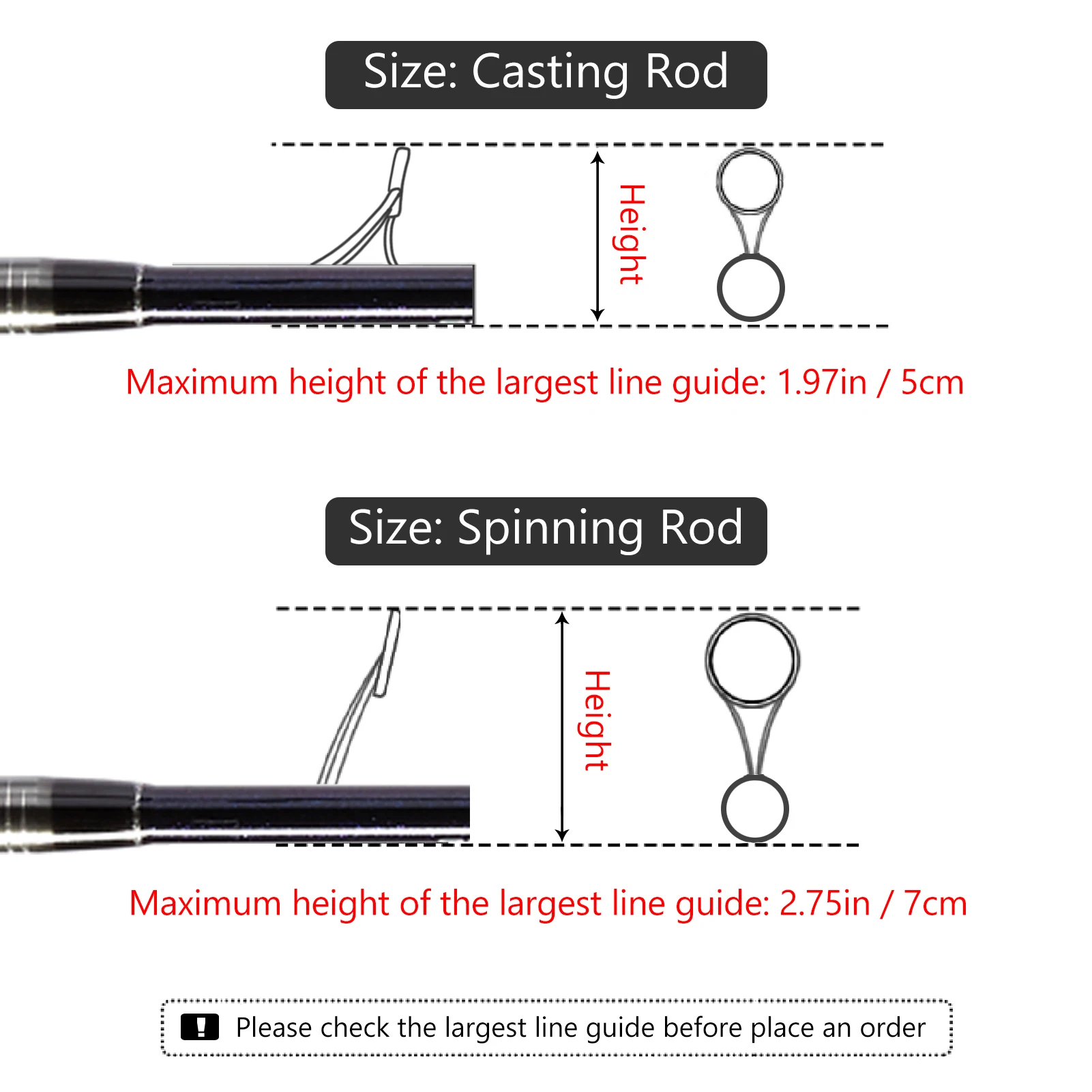 Bassdash Fundas protectoras cañas spinning casting hasta 7½ pies - imagen 3