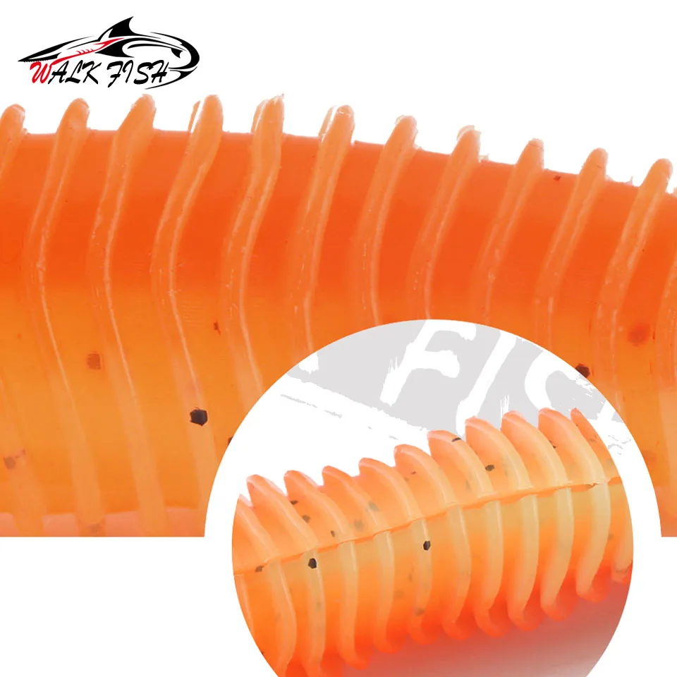 A pescar peces de señuelo para sábalo Rana pie plantilla Wobblers artificiales de silicona cebo 8cm 11cm 3D ojos para bajo aparejo de pesca de Lucio - imagen 5