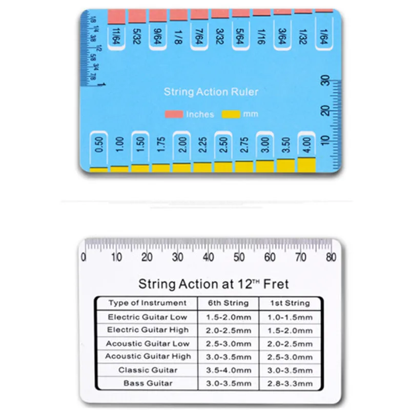Regla de paso de cuerda para guitarra eléctrica clásica, herramientas acústicas de Bajo barroco, accesorios de reglas, 1 unidad - imagen 5