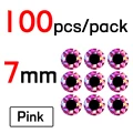 7mm Pink 100pcs
