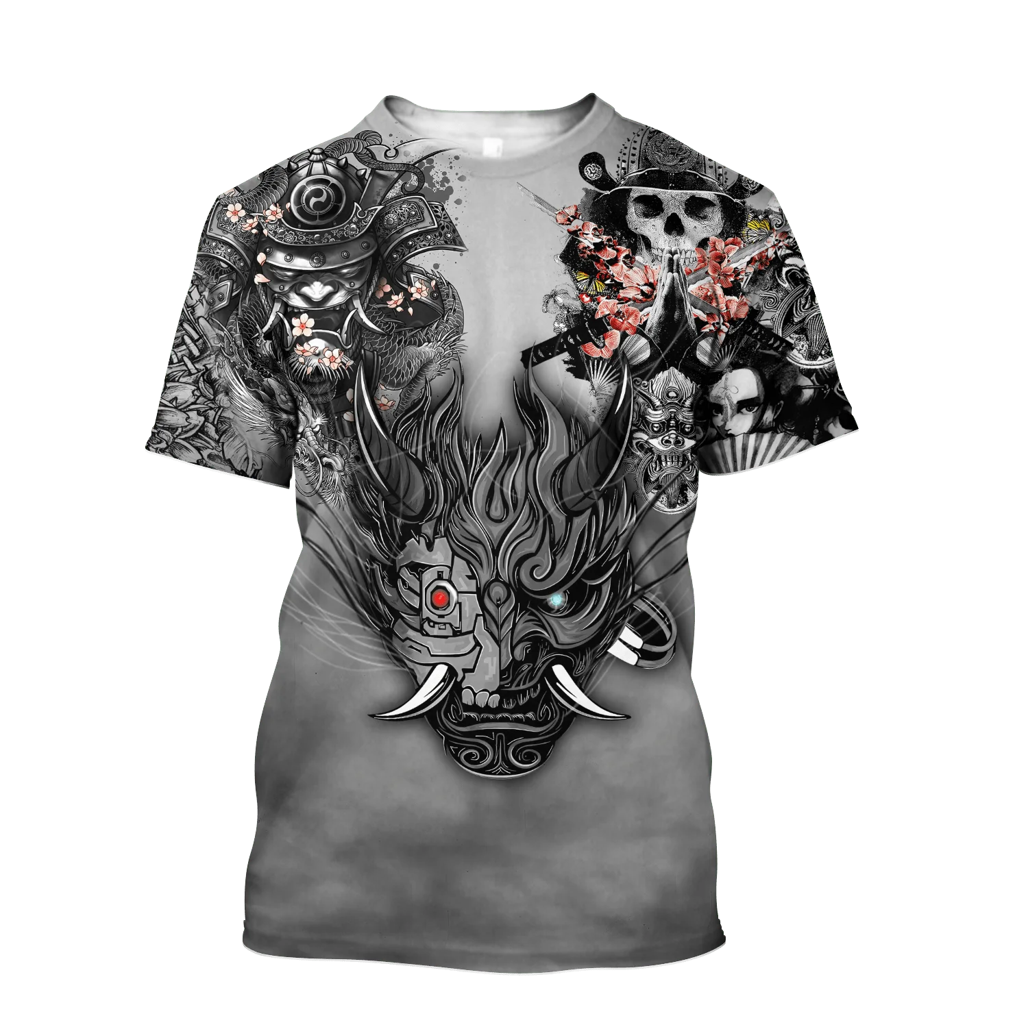 Camiseta PLstar Cosmos Samurai Tattoo con estampado 3D para hombre, camiseta de manga corta Unisex a la moda de verano, camisetas informales TX245